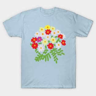 Abstract Flowers and Ferns for Mothers Day T-Shirt